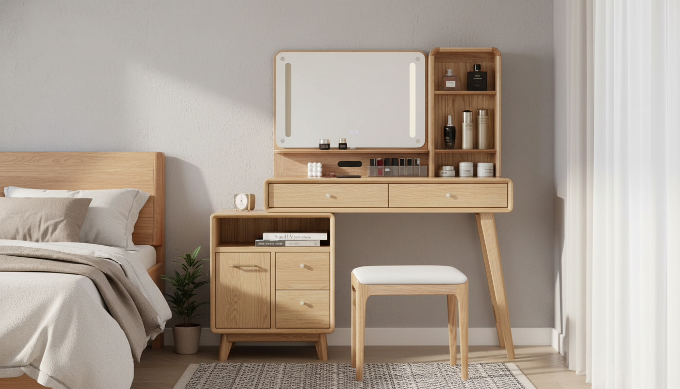 Modern Oak Dresser + Art Pattern Mirror: Styling & Care