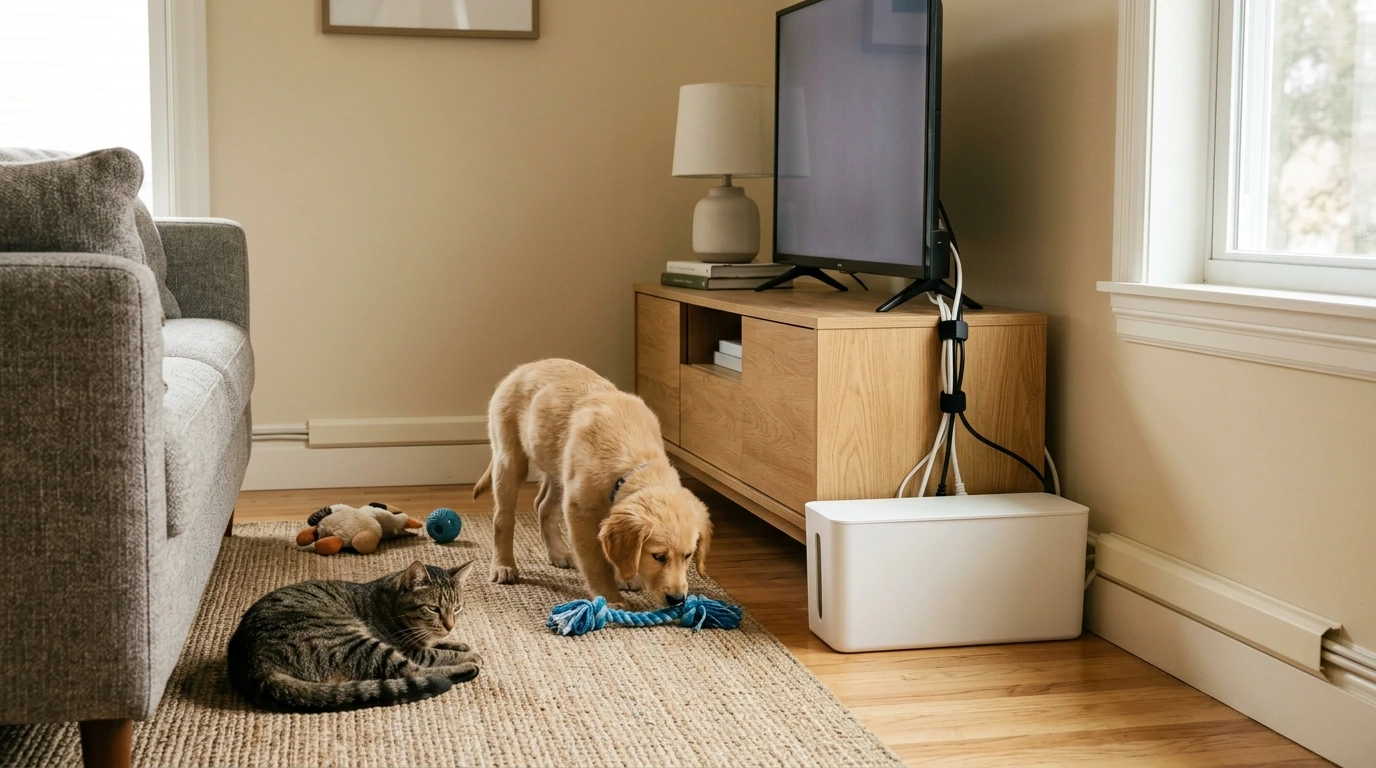 Pet Cord Safety: Stop Chewing & Tangles at Home